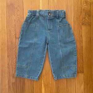 Fostered Collection denim cargo pants 2T true blue